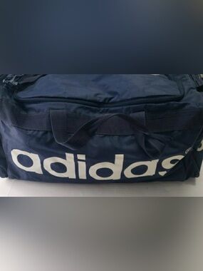 Adidas Navy Sport Duffel Bag with Bold White Logo